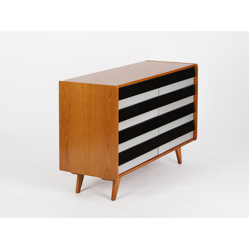 Vintage sideboard U 453 with multicolored drawers by Jiri Jiroutek for Interier Praha, Czechoslovakia 1960s