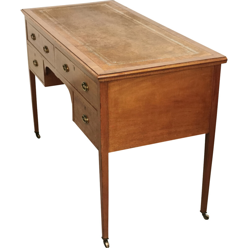 Mid century mahonie stamped desk by Maple and Co