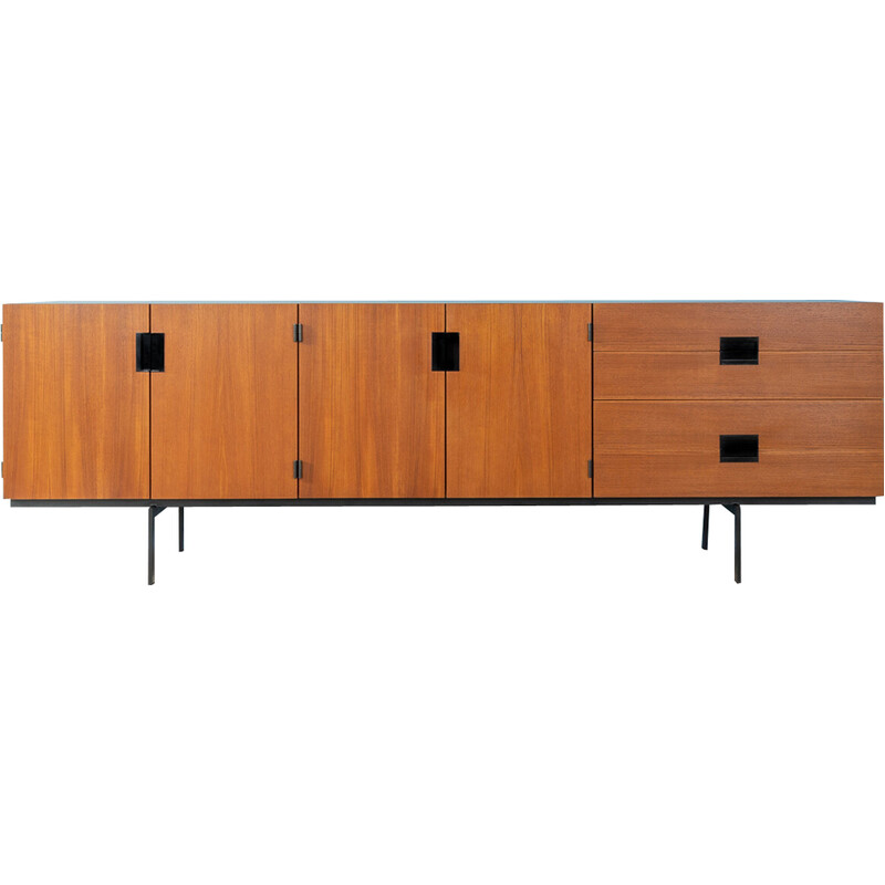 Vintage teak en stalen dressoir van Cees Braakman voor Pastoe, Nederland jaren 1954