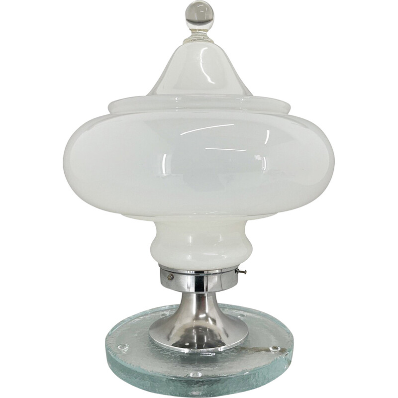 Italian vintage Murano glass table lamp by Carlo Nason for Mazzega, 1970s