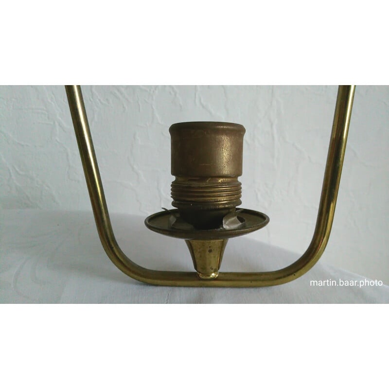 Rare hanging lamp in brass and glass - 1950s