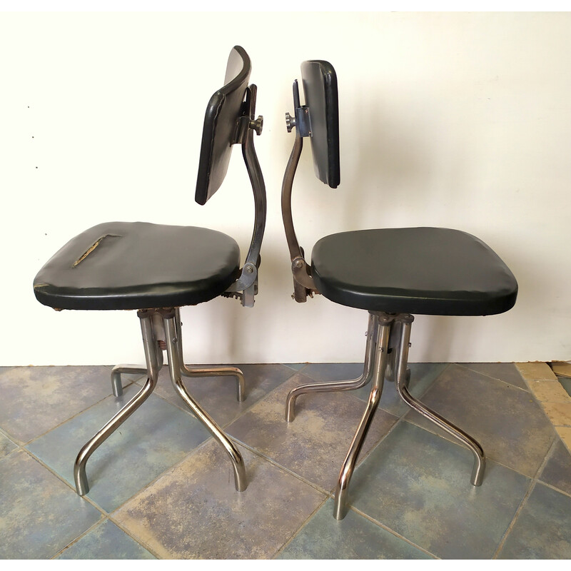 Paire de fauteuils de bureau Bauhaus vintage par Marcel Breuer pour Thonet, 1930