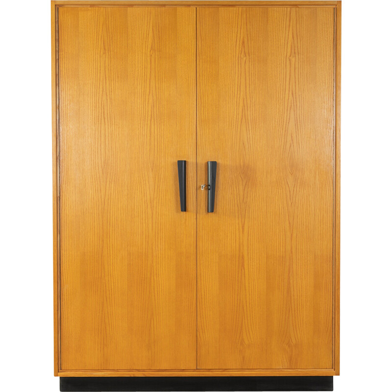 Vintage ashwood cabinet with two doors, Germany 1960s