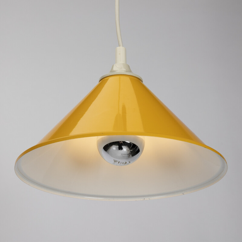 Vintage yellow Space Age pendant lamp
