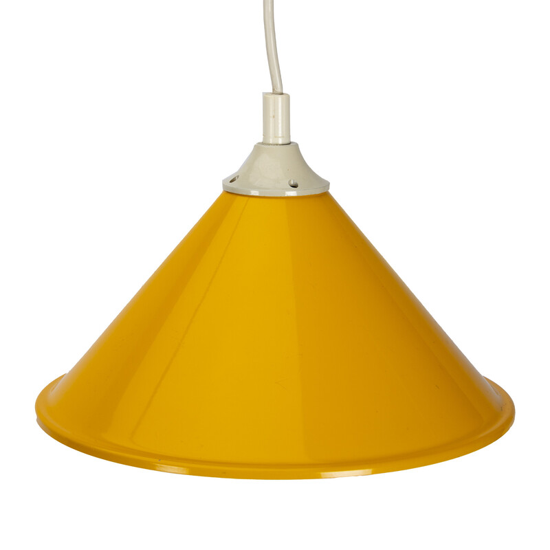 Candeeiro suspenso Vintage amarelo Space Age