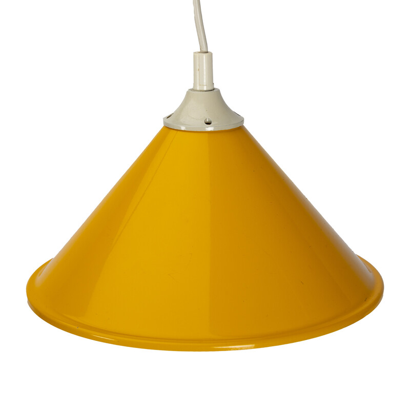 Vintage yellow Space Age pendant lamp