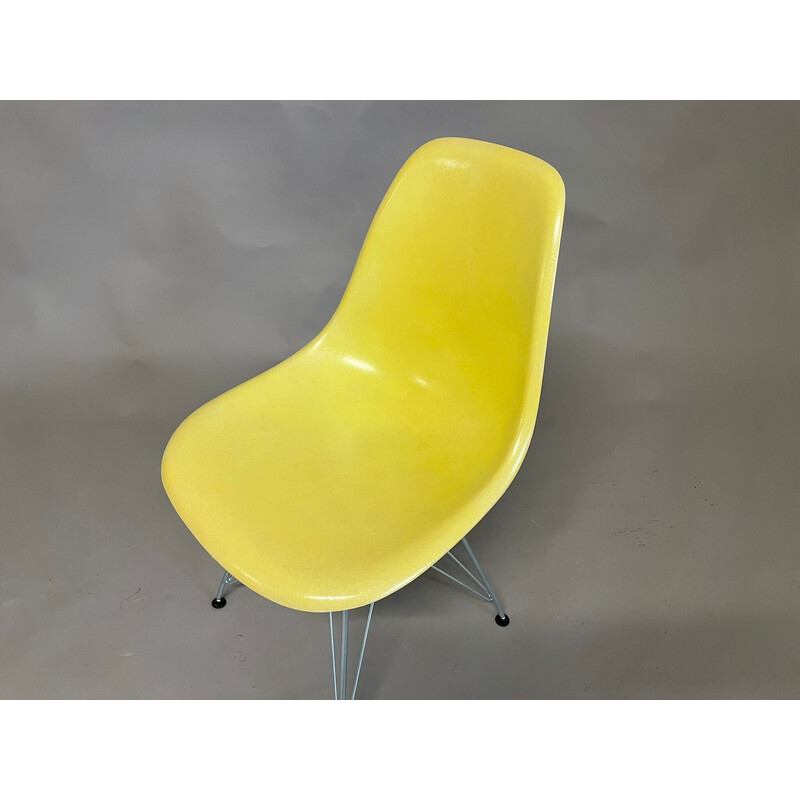 Gelber Dax Beistellstuhl von Charles und Ray für Herman Miller, USA 1970er Jahre