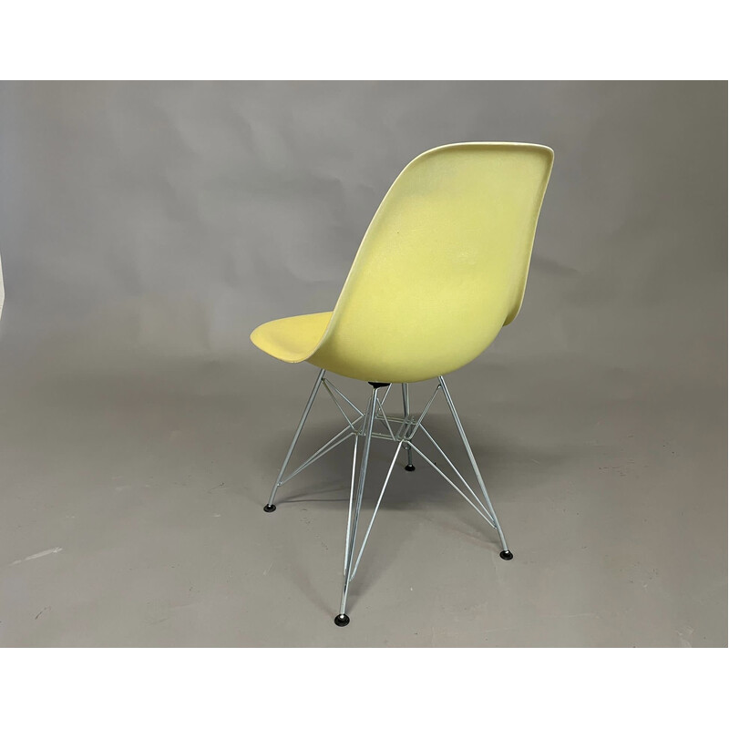 Vintage gele Dax bijzetstoel van Charles en Ray voor Herman Miller, USA 1970