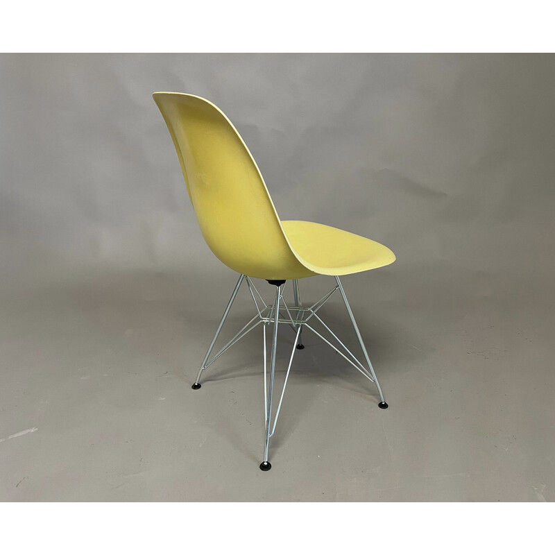 Vintage yellow Dax side chair by Charles and Ray for Herman Miller, USA 1970s