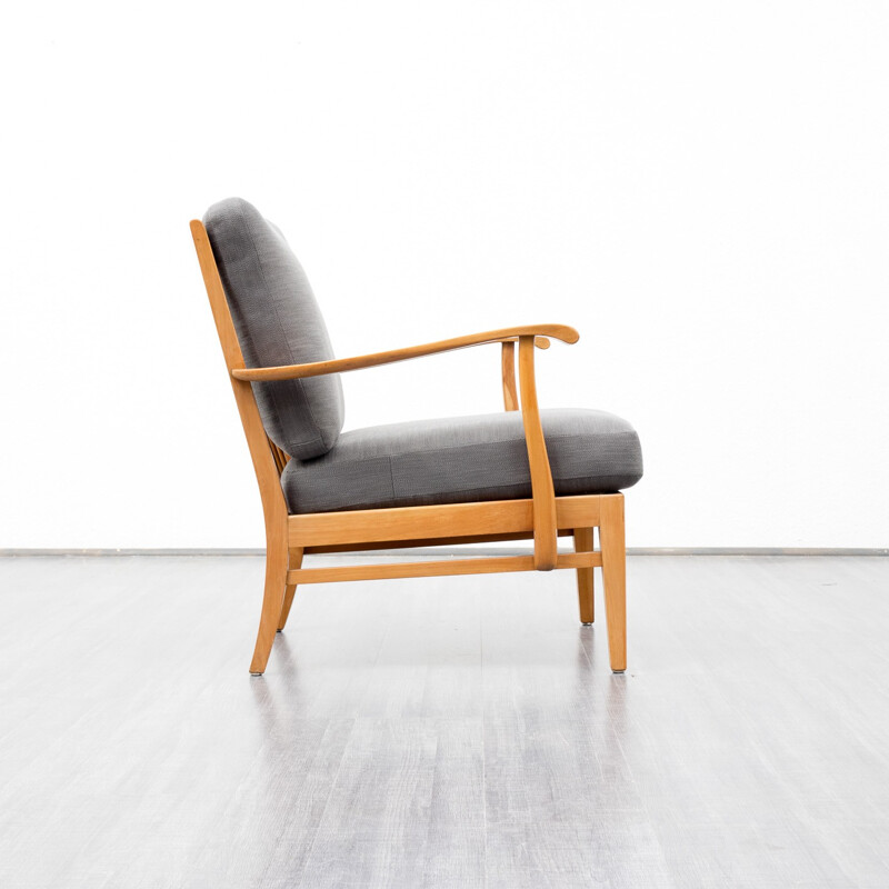 Armchair in cherry, Knoll Antimott - 1950s