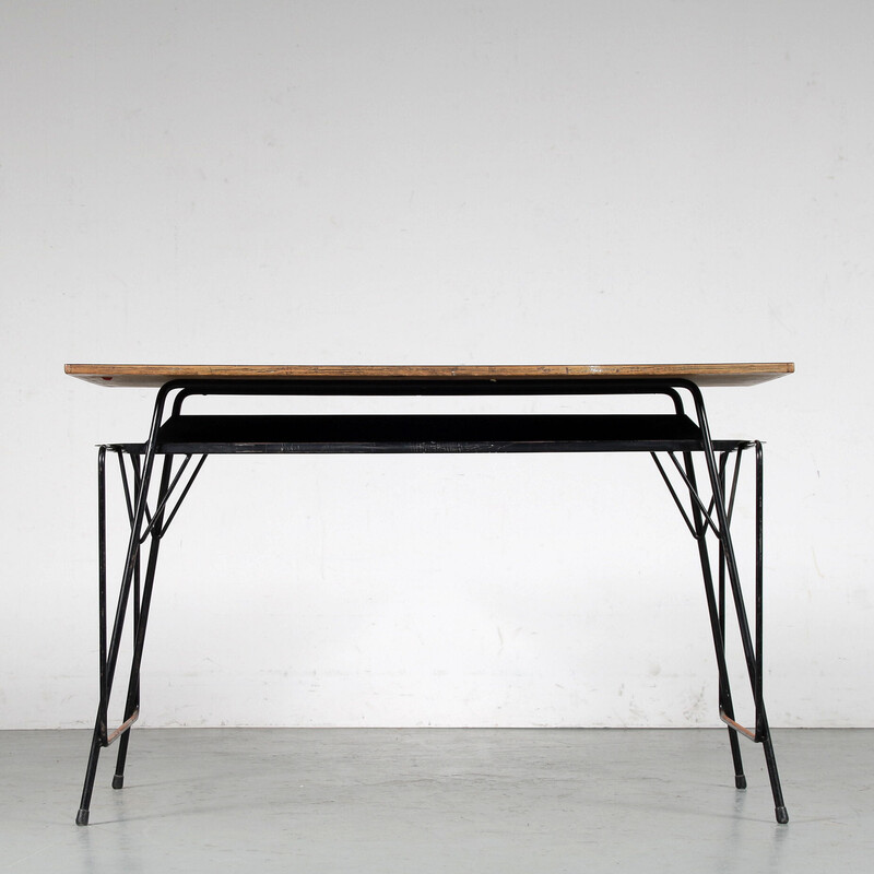 Vintage teacher's desk by Willy van der Meeren for Tubax, Belgium 1950s