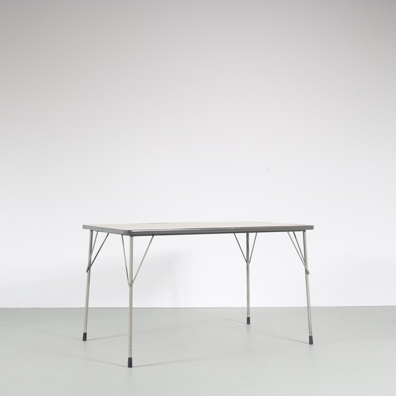 Vintage eettafel van Wim Rietveld voor Gispen, Nederland 1950