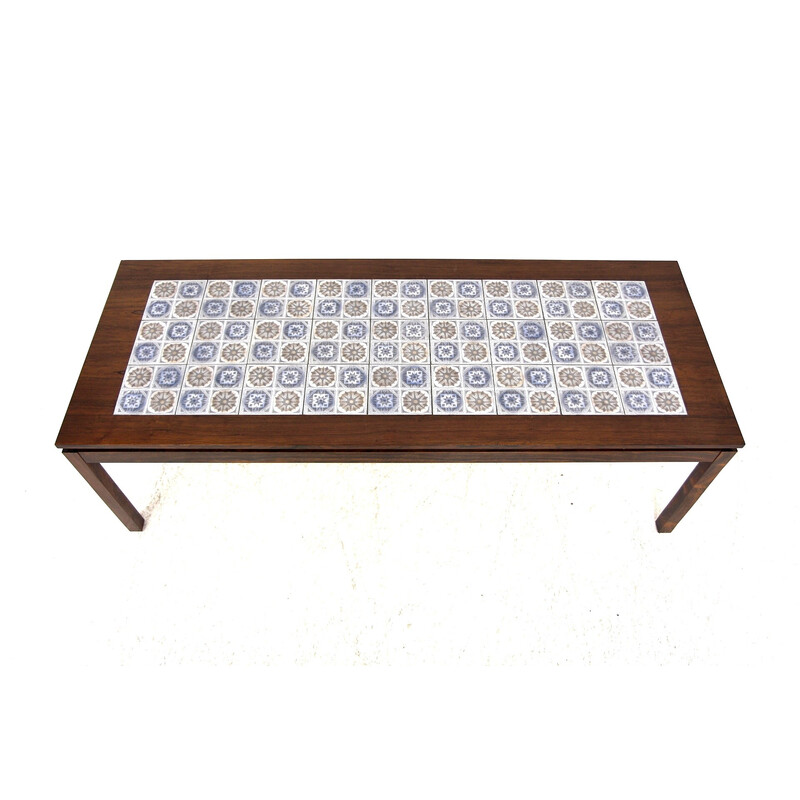 Vintage coffee table in ceramic and rosewood, Denmark 1960