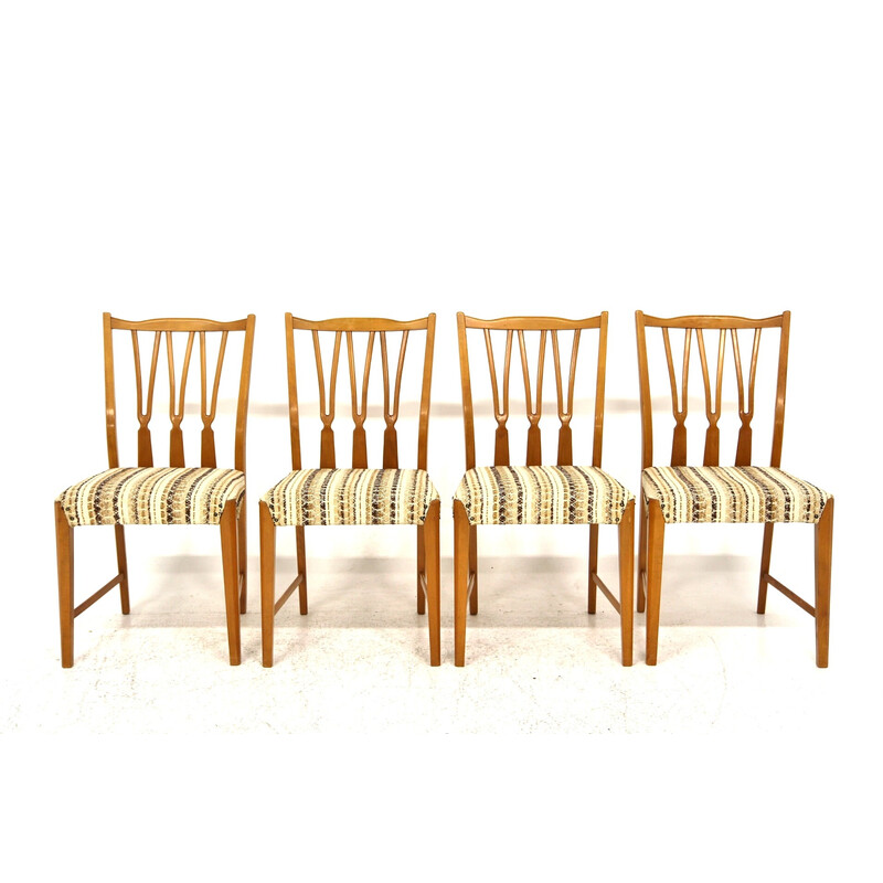 Set of 4 vintage "Trim" chairs by Nils Jonsson for Troeds, Sweden 1950