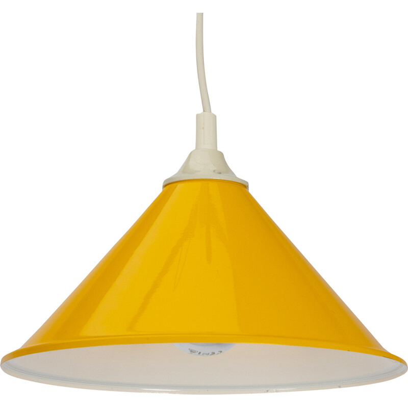 Vintage yellow Space Age pendant lamp