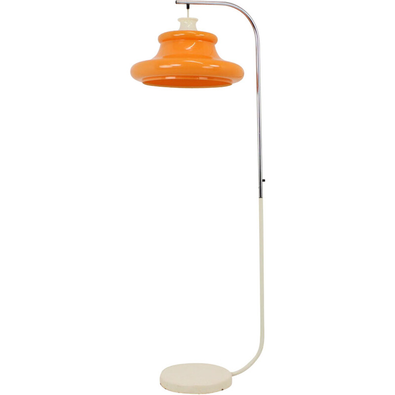 Mid-century metal and plastic floor lamp, Czechoslovakia 1970s