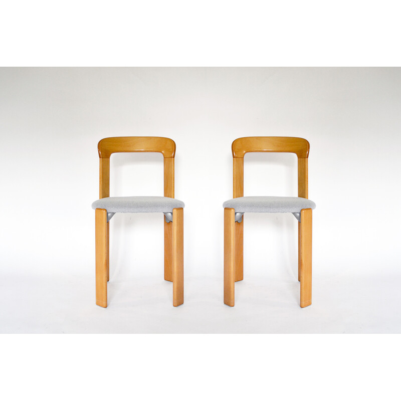 Pair of vintage dining chairs by Bruno Rey for Kusch+Co, 1970s