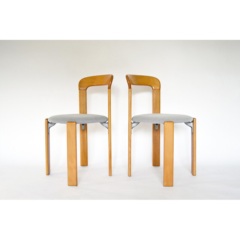 Pair of vintage dining chairs by Bruno Rey for Kusch+Co, 1970s