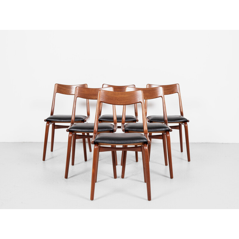 Set di 6 sedie "Boomerang" in teak di Alfred Christensen per Slagelse, Danimarca 1960