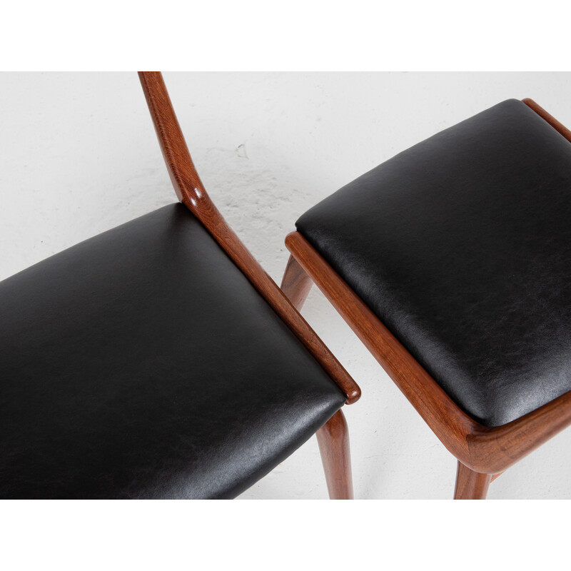 Set of 6 teak "Boomerang" chairs by Alfred Christensen for Slagelse, Denmark 1960s