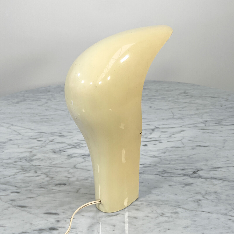 Witte 'Pelota' vintage lamp van Cesare Casati en C. Emanuele Ponzio voor Lamperti, Italië 1970