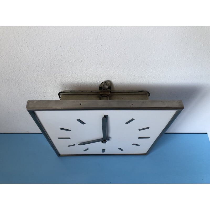 Orologio da parete vintage "Kienzle" in metallo e legno, Germania anni '30