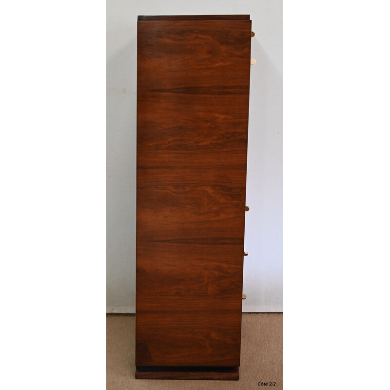 Vintage Art deco secretary in Rio rosewood, 1900s