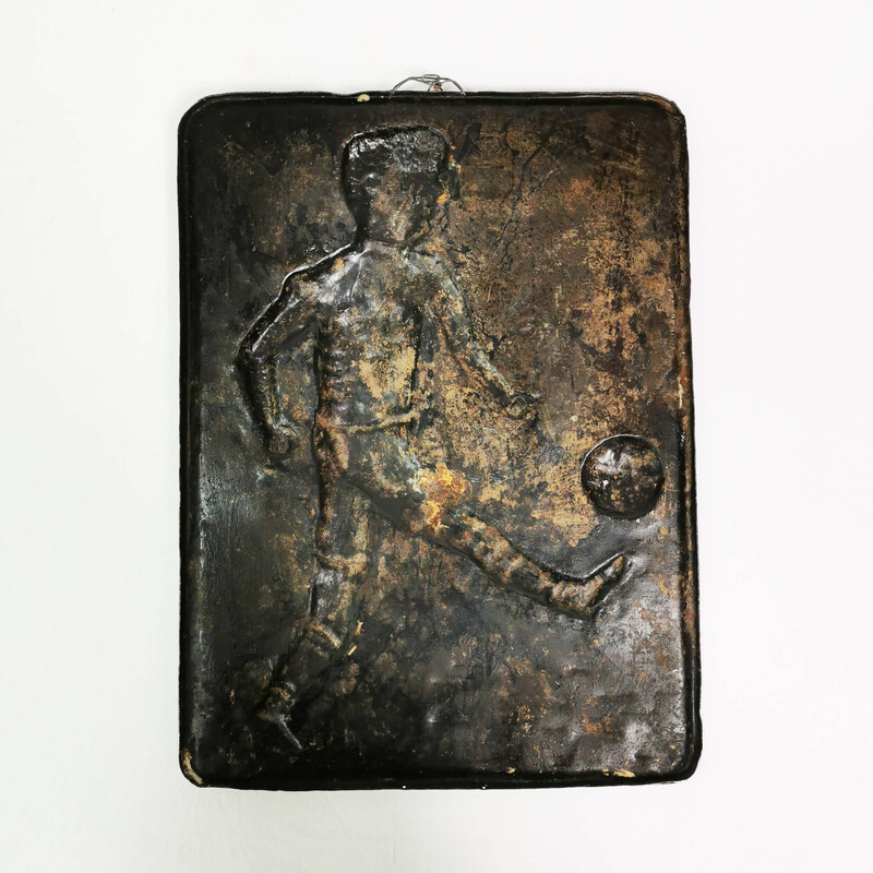 Vintage metal bas-relief, Germany 1930s