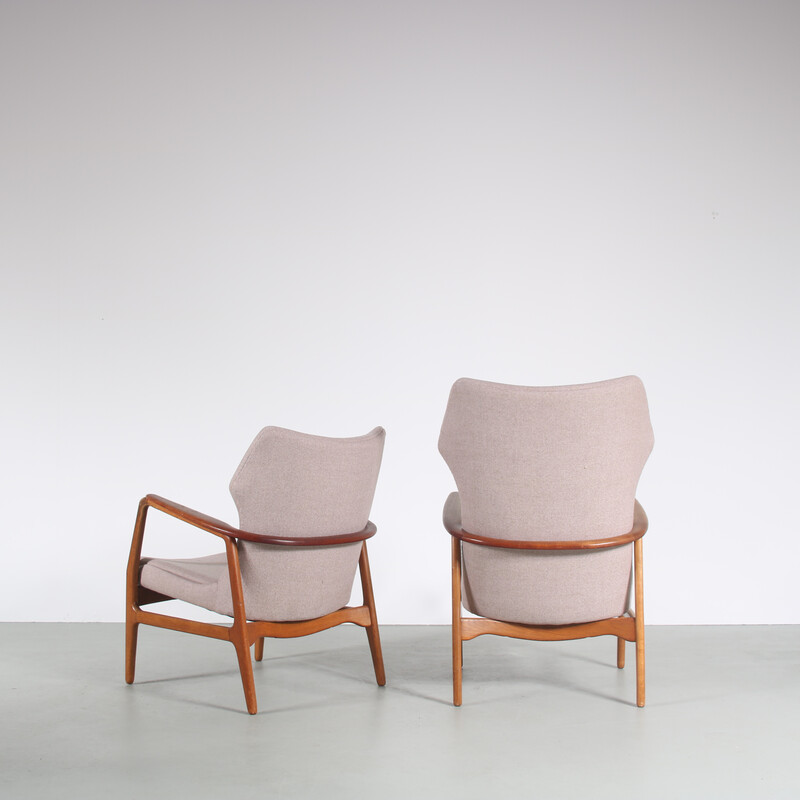 Pair of vintage amchairs by Arnold Madsen and Henry Schubell for Bovenkamp, Netherlands 1950