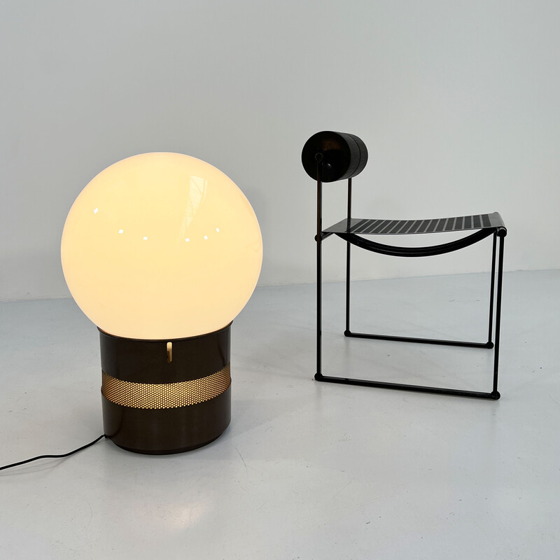 Lampe vintage Mezzoracolo en métal et verre par Gae Aulenti pour Artemide, 1970