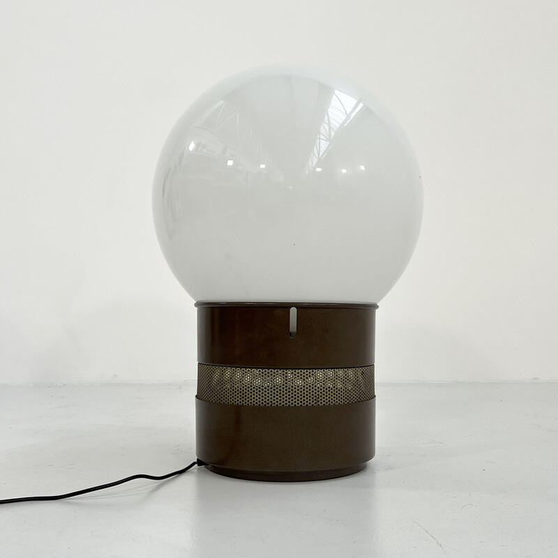 Lampe vintage Mezzoracolo en métal et verre par Gae Aulenti pour Artemide, 1970