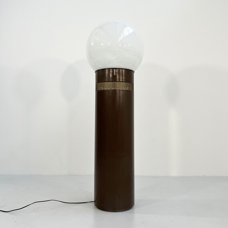 Vintage Oracolo vloerlamp in metaal en glas van Gae Aulenti voor Artemide, 1970.