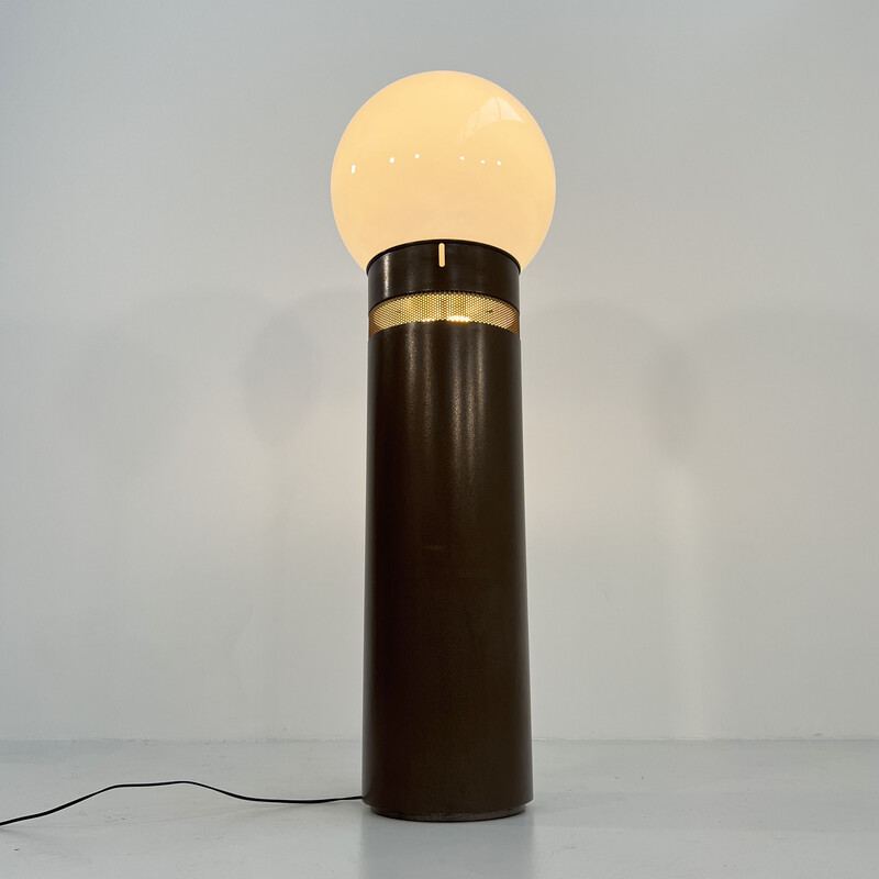 Vintage Oracolo vloerlamp in metaal en glas van Gae Aulenti voor Artemide, 1970.