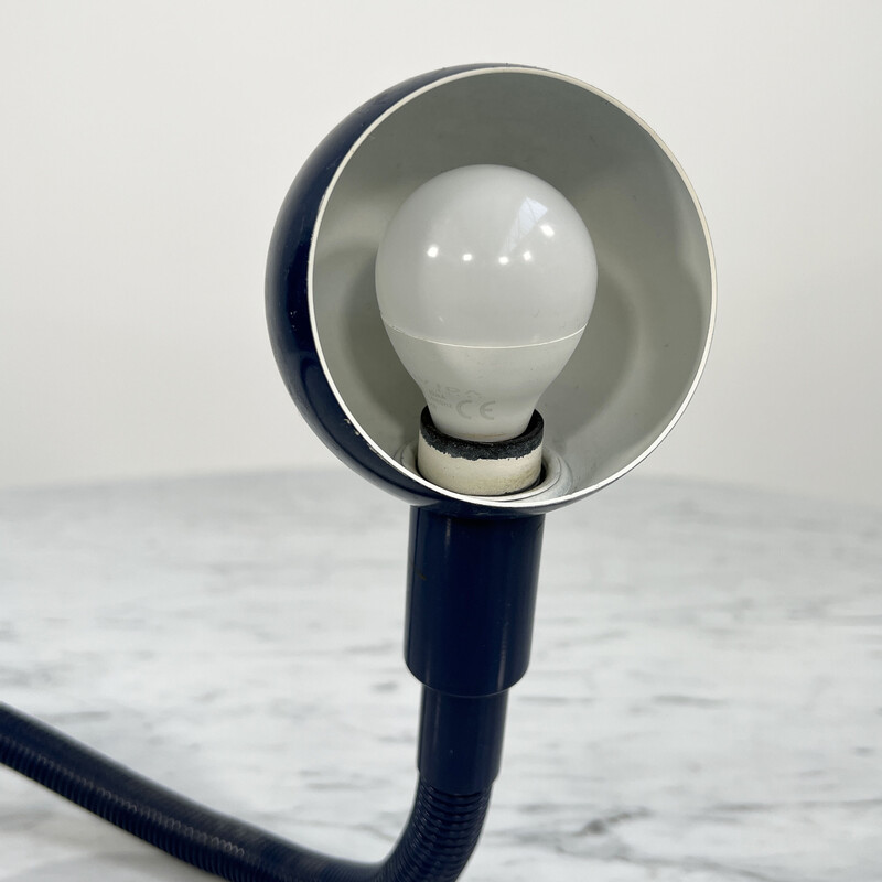 Vintage night blue Hebi table lamp by Isao Hosoe for Valenti, 1970s