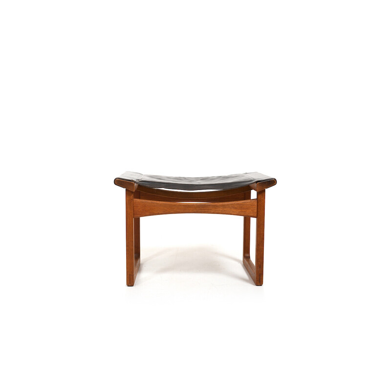 Vintage China stool by E. Larsen and Aksel B. Madsen for Pontoppidan, Denmark 1951