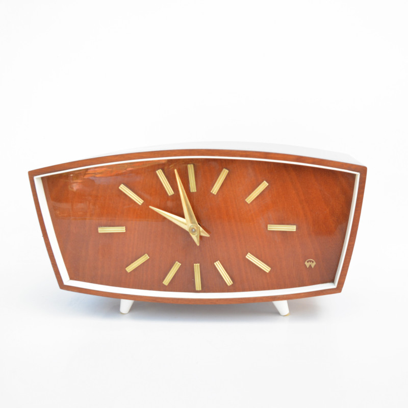 Vintage fireplace clock Fm Sonneberg, Germany 1960s