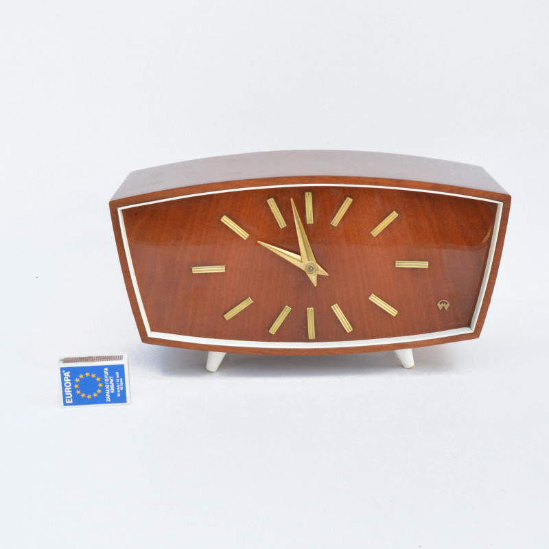 Horloge de cheminée vintage Fm Sonneberg, Allemagne 1960