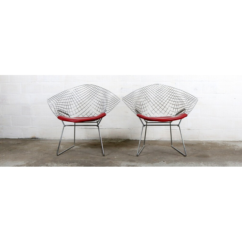 Pair of Diamond chairs by Harry Bertoia, KNOLL - 1960s**