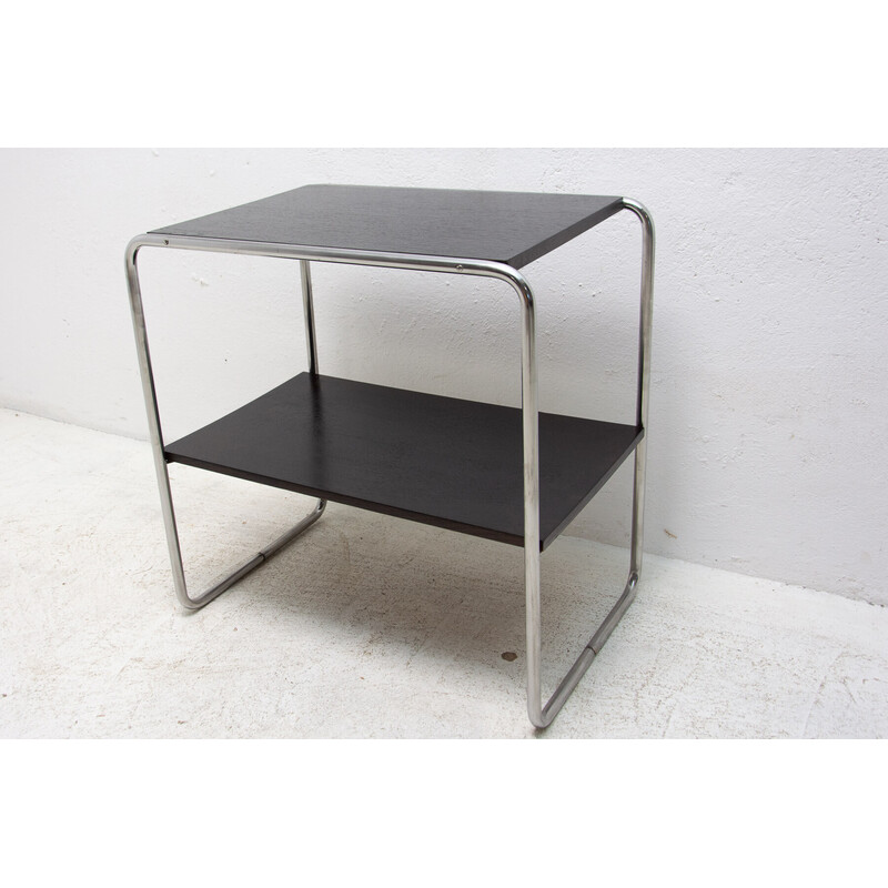 Mesa auxiliar vintage Bauhaus de Marcel Breuer, Checoslovaquia años 30