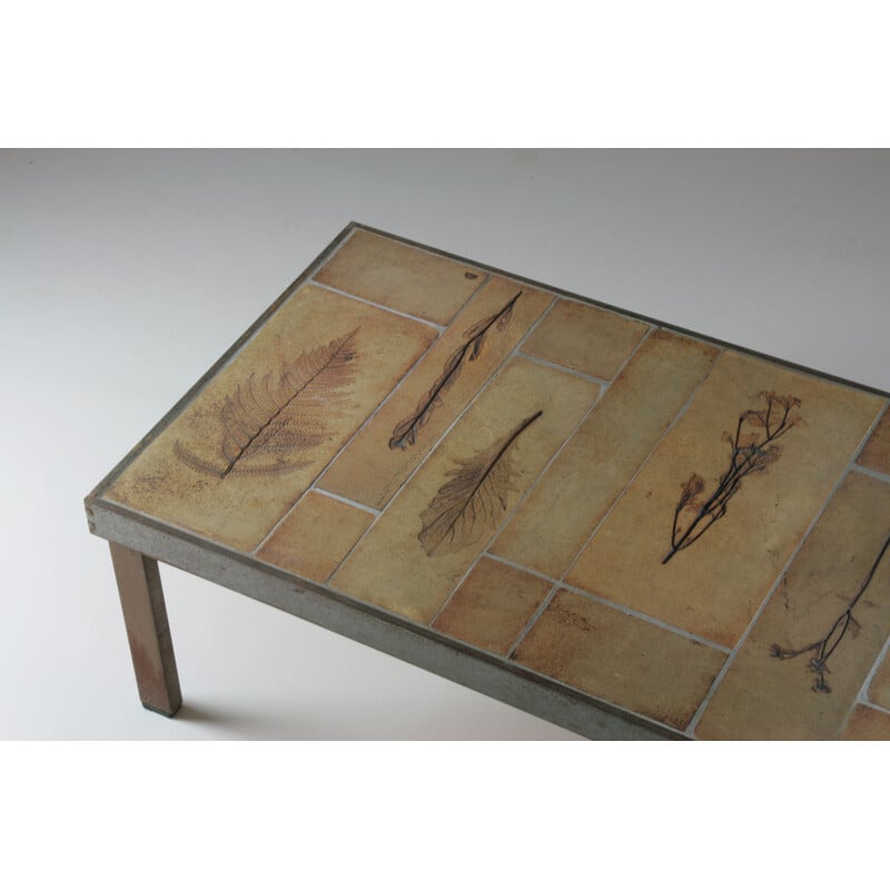 Table basse vintage Garrigue par Roger Capron, France 1960