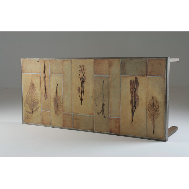 Table basse vintage Garrigue par Roger Capron, France 1960