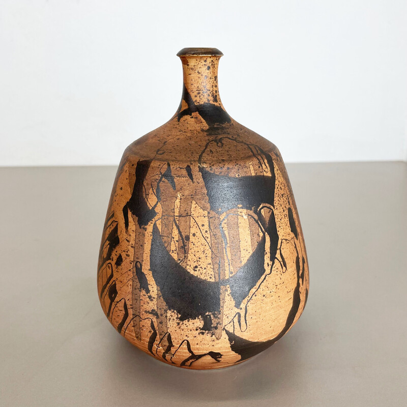 Abstrakte Keramik Studio Keramik Vase von Gerhard Liebenthron, Deutschland 1980er Jahre