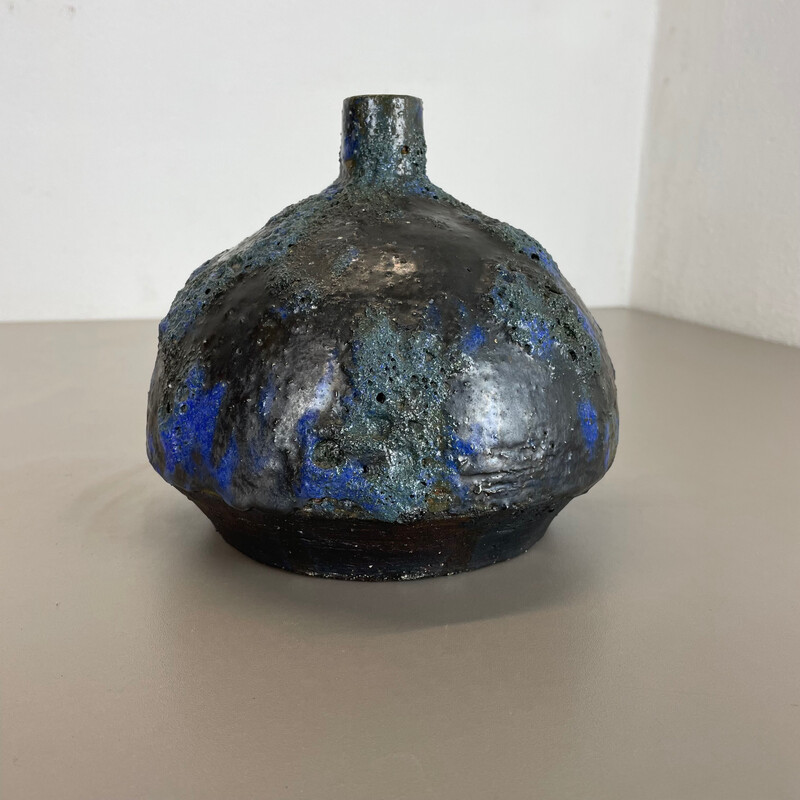 Vase abstrait vintage en céramique de Gerhard Liebenthron, Allemagne 1970