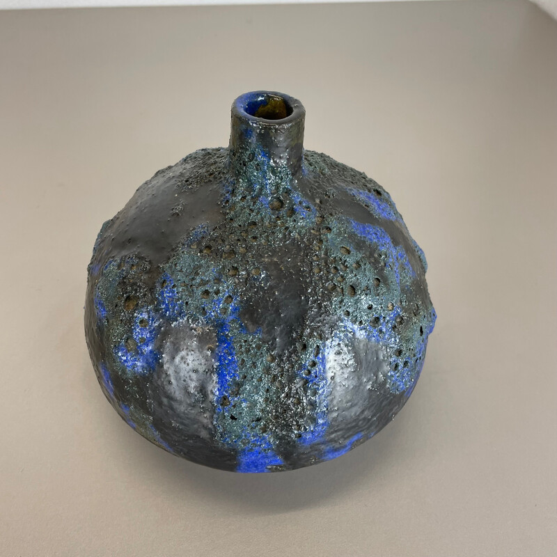 Vase abstrait vintage en céramique de Gerhard Liebenthron, Allemagne 1970