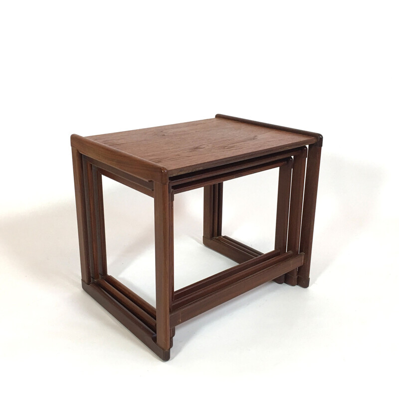 Scandinavian nesting tables in teak - 1960