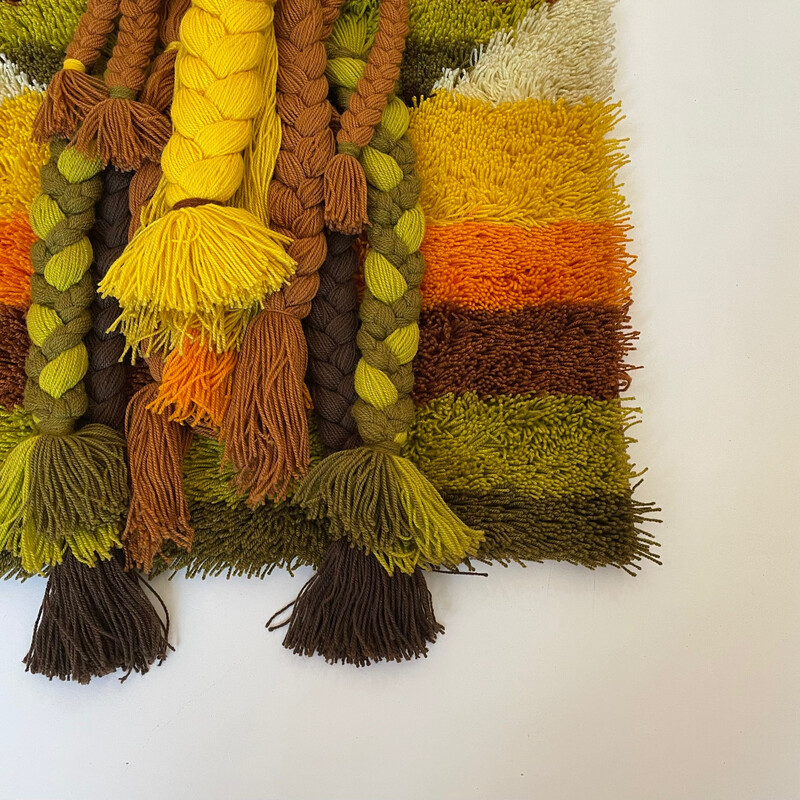 Vintage Macrame wall rug by Desso Studio, Netherlands 1970s