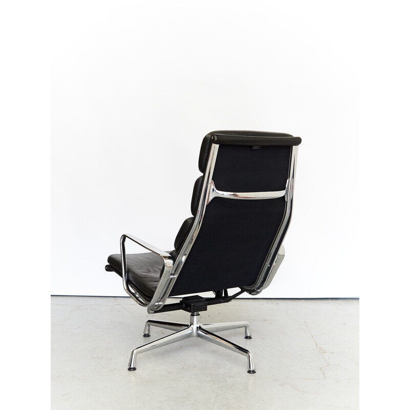 Vintage Ea 222 Softpad armchair by Charles and Ray Eames for Vitra