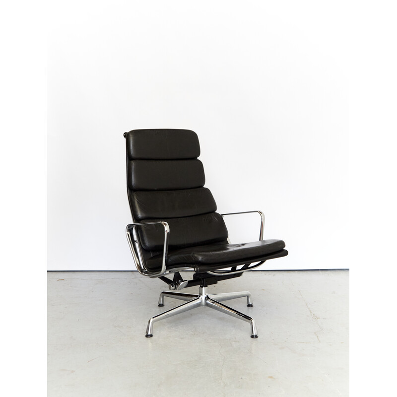 Vintage Ea 222 Softpad armchair by Charles and Ray Eames for Vitra