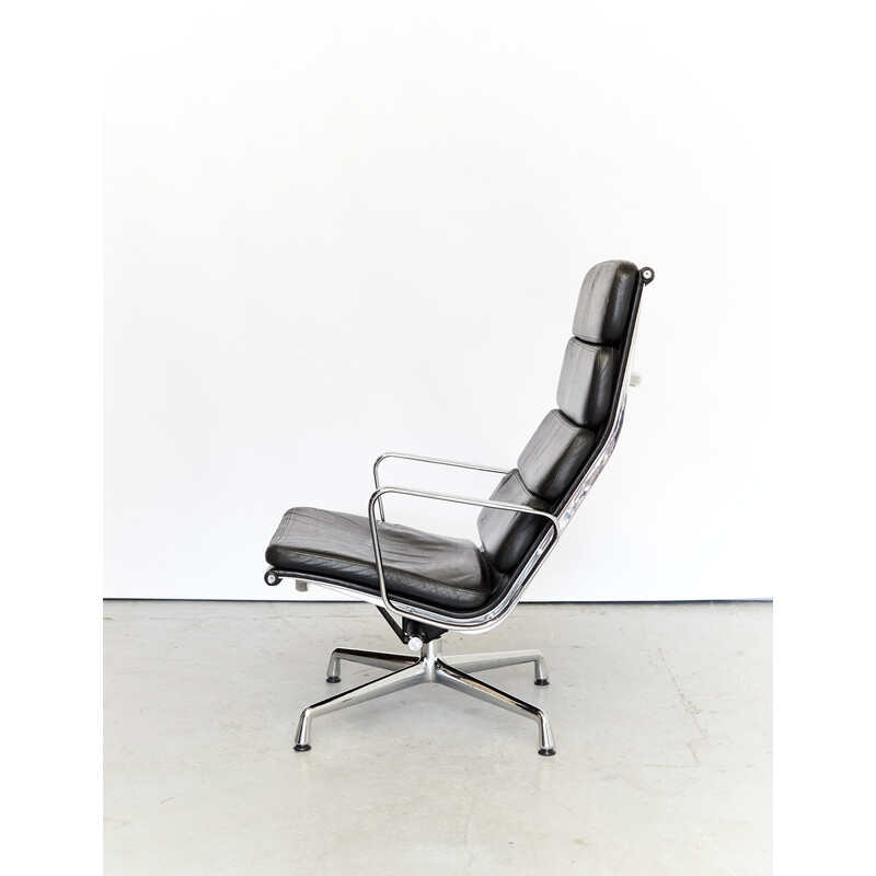 Vintage Ea 222 Softpad armchair by Charles and Ray Eames for Vitra