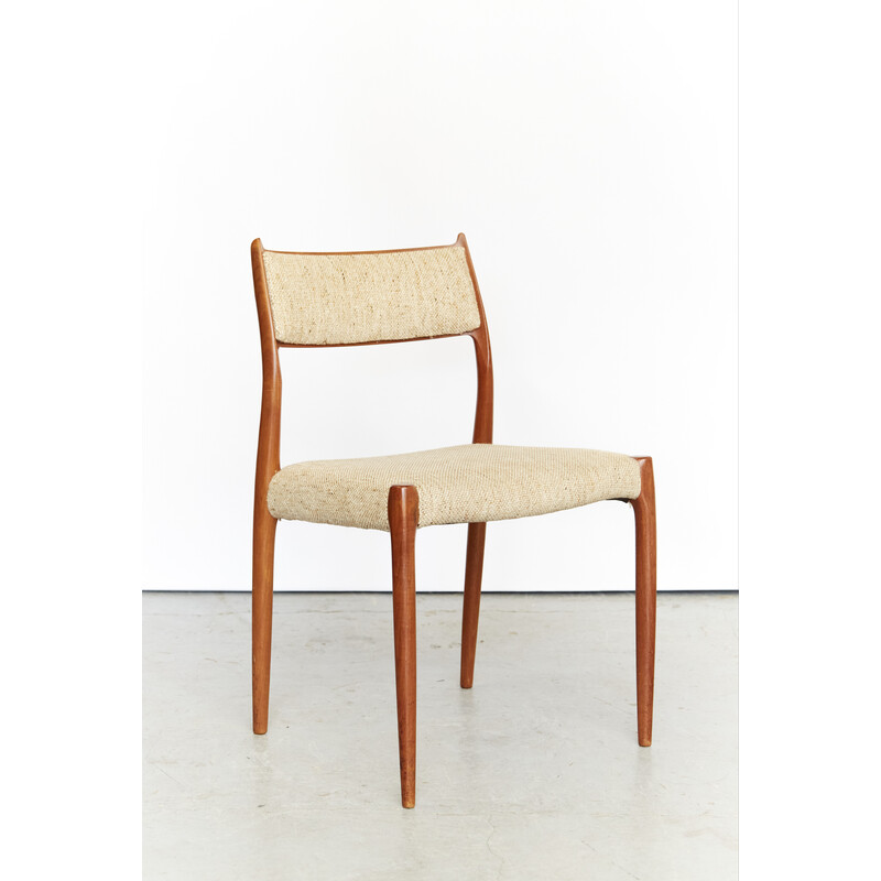 Set of 4 vintage No. 78 teak dining chairs by Niels Otto Møller for J.L. Møllers